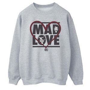 Batman Mens Mad Love The Joker & Harley Quinn Sweatshirt / Sport Grey